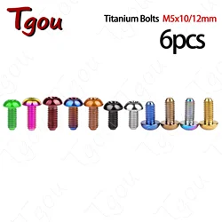 Tgou Titanium Bolt M5x10 /12mm Torx T25 Screw for Disc Brake Rotors Mountain Bike 6pcs
