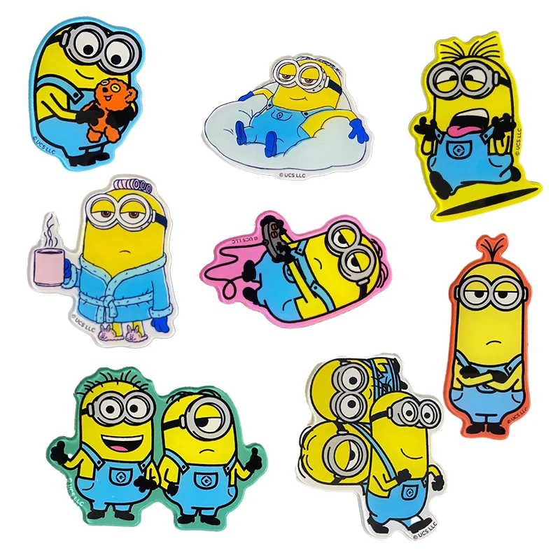 Despicable Me Minion Kawaii kartun kreatif menyenangkan magnet kulkas dekorasi furnitur hadiah magnet stiker pesan