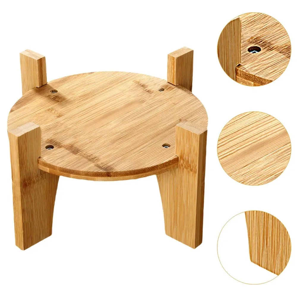 New Bamboo Drink Dispenser Stand Sturdy Strong Water Jug Holder Height Increase Beverage Dispenser Holder Plants Vase Liquor