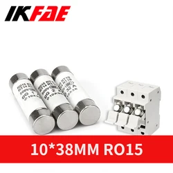 10Pcs 10*38 Fast Blow Ceramic Fuse 10x38mm Fuse 500V  2A 4A 6A  10A 16A 20A 25A 32A  RO15 RT19 RT14 RT18