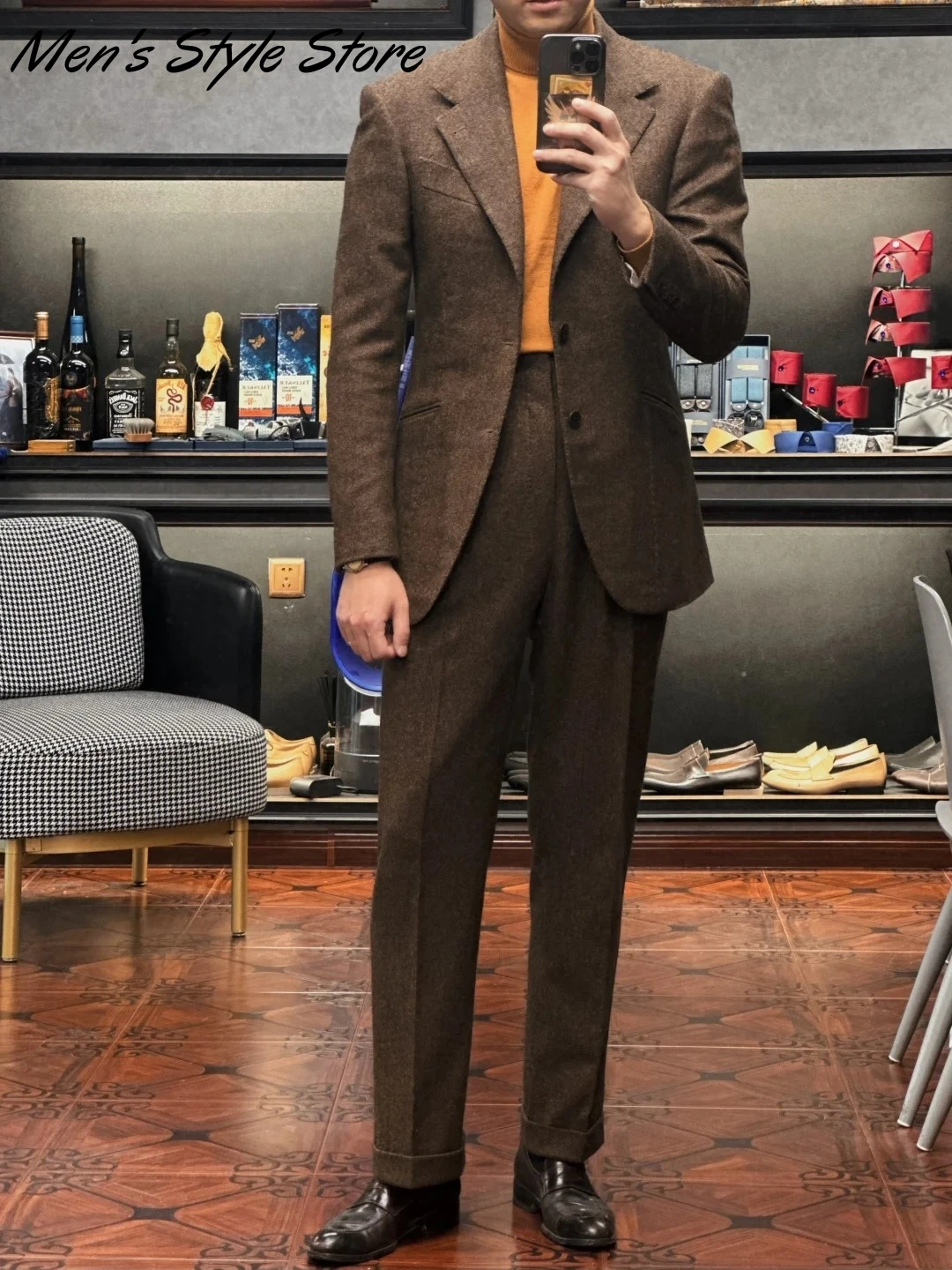 

Мужской комплект костюма из двух предметов (куртка + брюки), модный повседневный мужской костюм, комплект мужского делового костюма