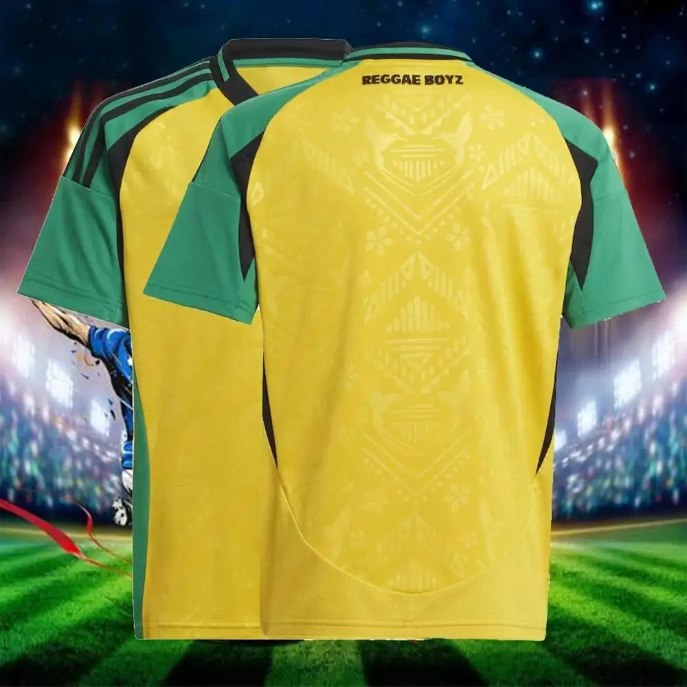 New Arrival Jamaica Home Away Kit Football Jersey Adults And Kids Summer Sportswear Run Soccer Training 2024 Children Clothing