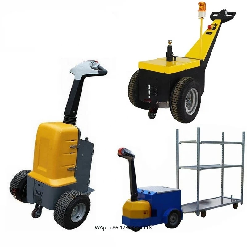1000kg 1 2 3 5 6 ton pequeno mini portátil caminhada tipo movimento bateria elétrica operado manual inteligente trator de reboque