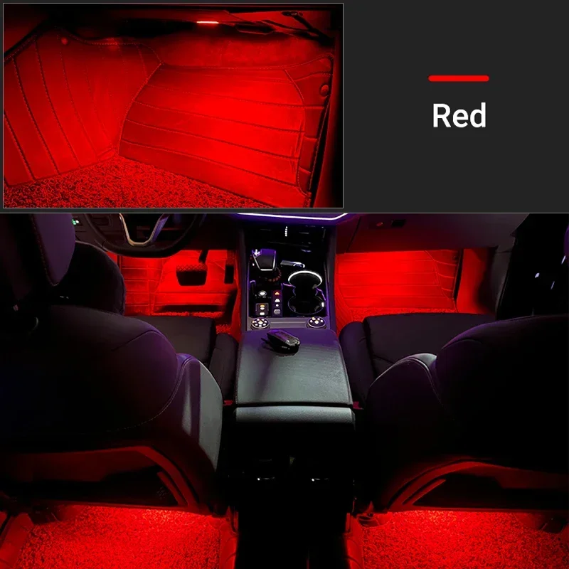

For Audi A8 D4 4H 2010~2017 Car Interior Footwell Lights Ultra-bright LED Atmosphere Neon Lamps Direct Install Bulbs Accessories