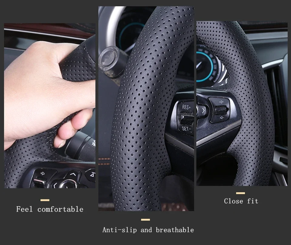 Anpassen Mikrofaser Leder DIY Auto Lenkrad Abdeckung Für Kia Carnival IV 2021 2022 2023 Volant Auto Zubehör Innen – Detail 7