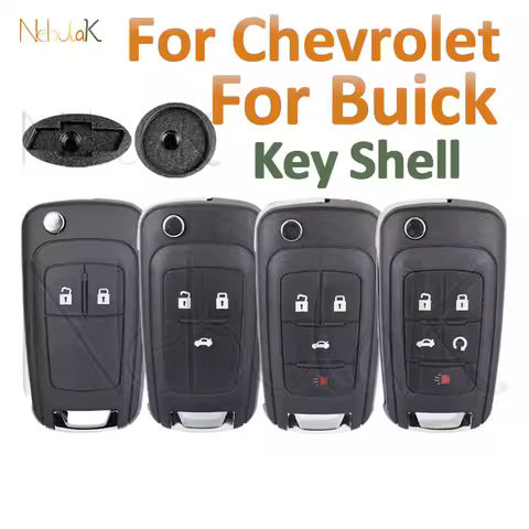 Smart Car Key Housing Case For Chevrolet Cruze Camaro Equinox Malibu Sonic Spark Volt Buick Filp Folding Auto Fob Shell Cover