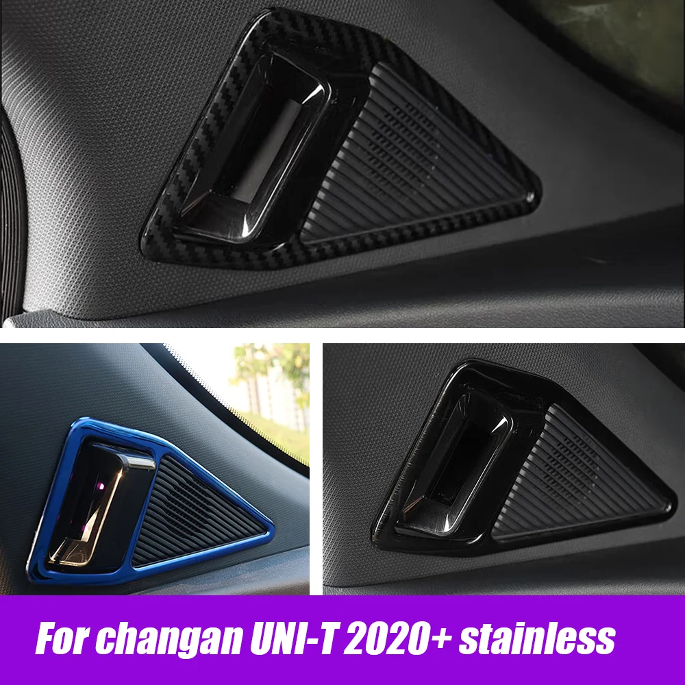 stainless steel For changan UNI-T UNIt 2020 2021 Car Front A column Sound decoration panel Cover trim styling Accessories