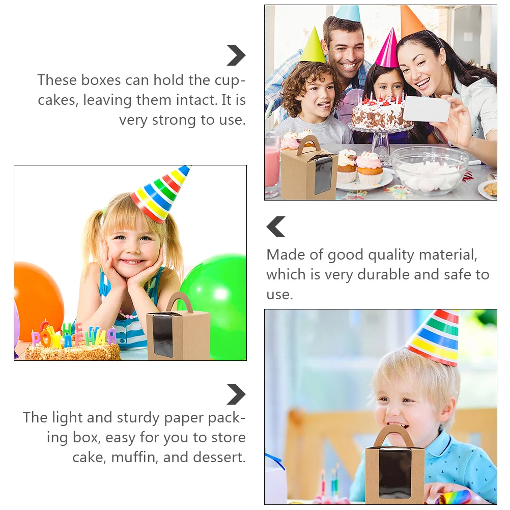 

1 set 1 Set Of Cake Sweet Dessert Packaging Box Paper Cupcake Boxes For Wedding Birthday Party Christmas Baking Supplies Muffin