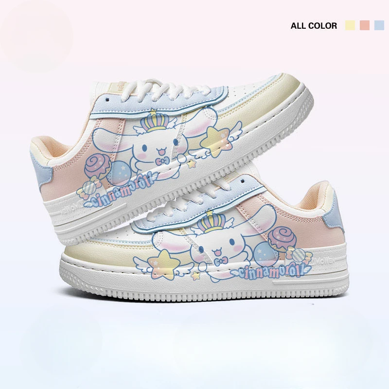 

New Cinnamoroll Kuromi My melody series sneakers Kawaii Sanrio autumn and winter creative cute girly heart sneakers wholesale