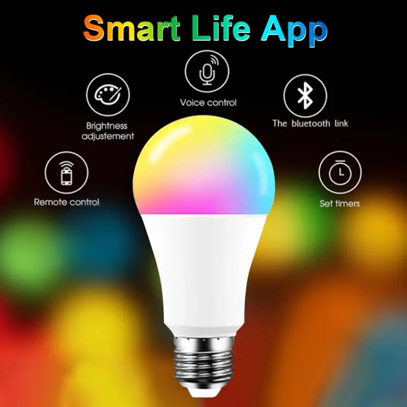 Smart Led Bulb 10w No Strobe High Color Rendering Voice Control Exquisite And Compact Smart Home Lamp 85265v Health Eye Care