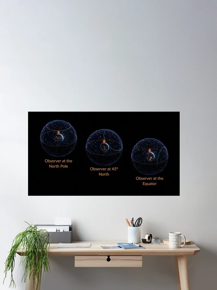 Observer at the North Pole, Print Art Canvas Poster,Living Room , Home Wall Decor Picture
