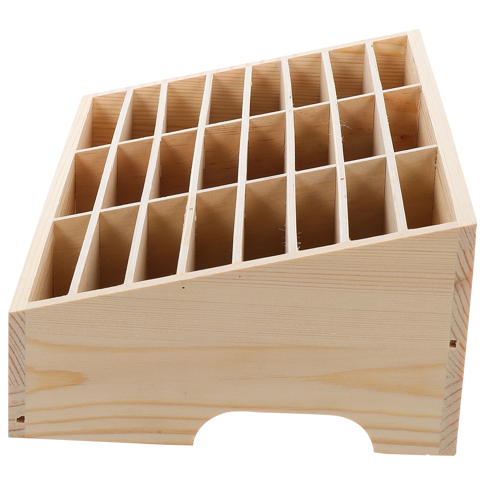 

24-Grid Phone Storage Box Wooden Cell Phone Rack for Classroom Meeting Repair Shop Home Supply Multi-Phone Holder Desk Organizer