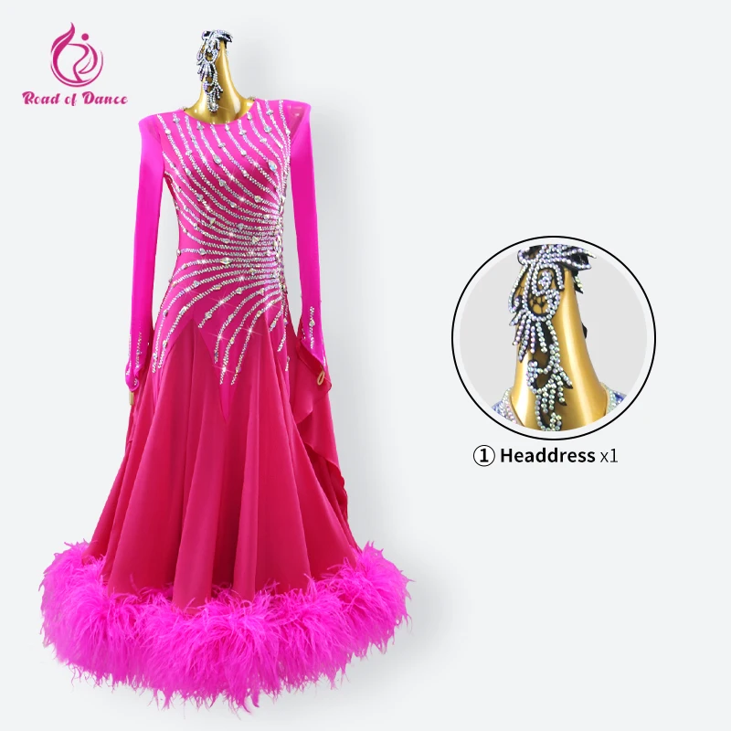 فستان رقص حديث بدلة الفالس مثير للفتيات الصغيرات أطقم مسرح فالسا زي الفلامنكو الطويل 2025 ملعب حفلة موسيقية مسائية ملابس الرقص الكورية #2