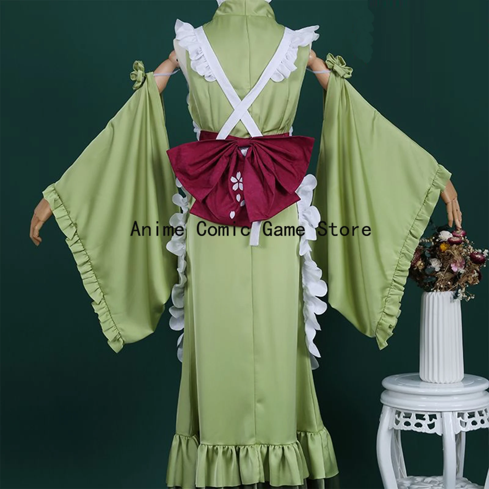 Miku Matcha Cosplay Anime Miku Groene Kimono Jurk Halloween Feest Outfits Voor Vrouwen