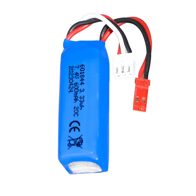 For WLtoys K969 K979 K989 K999 P929 P939 RC Car Spare Parts 2s Battery JST PLUG 7.4V 450mAh  Lipo Battery 601844