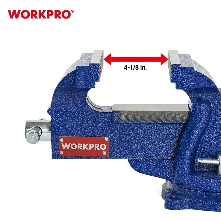 WORKPRO Tornillo de banco de alta resistencia, tornillo de banco giratorio doble de 8 pulgadas, herramienta de tornillo de banco y tubo combinado con Base giratoria de 360 grados