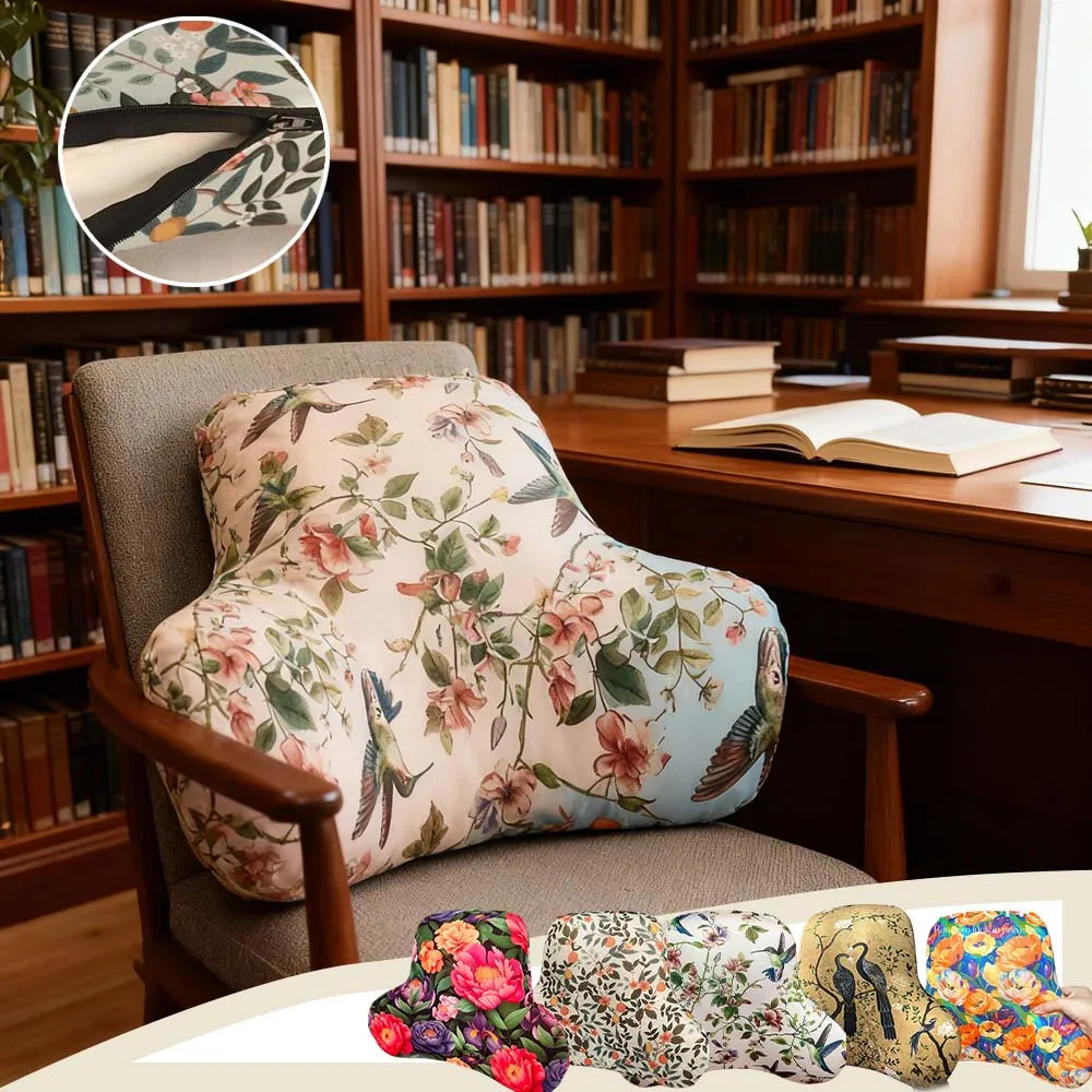 

Soft Chinese Style Memory Foam Lumbar Support Cushion Reading Lumbar Cushion Ergonomic Back Pillow for Office Chair Seat 등받이 쿠션