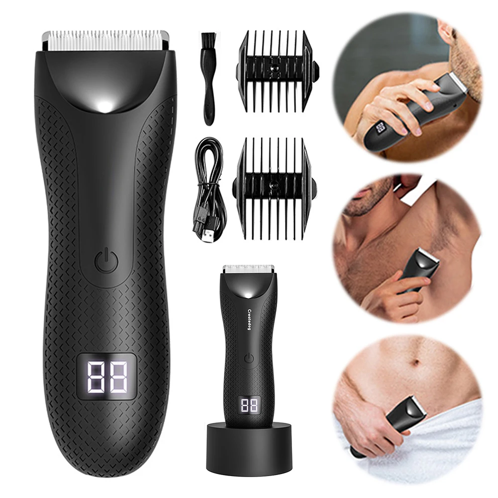 Mens Body Hair Trimmer for Men Balls Women Lady Shaver Hair Removal Bikini Trimmer Groin & Body Shaver Groomer Arm Beard Razor