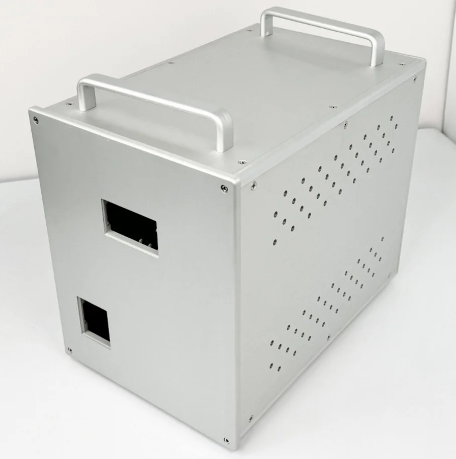 

370 All aluminum amplifier chassis / Preamplifier case / power supply Enclosure DIY box with handle (240 *310*370mm)