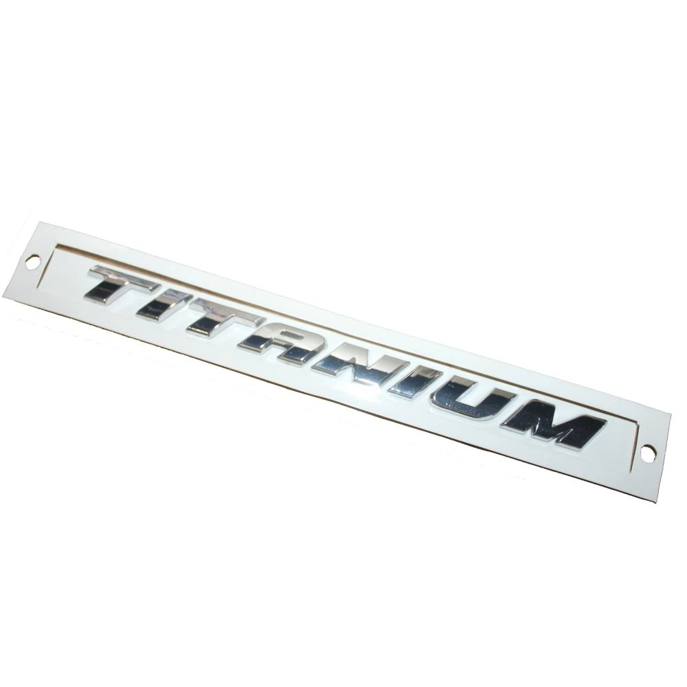 

DS7316702JA" TITANIUM " Chrome ABS Car Trunk Rear Number Letters Badge Emblem Decal Sticker for Ford MONDEO KUGA EDGE