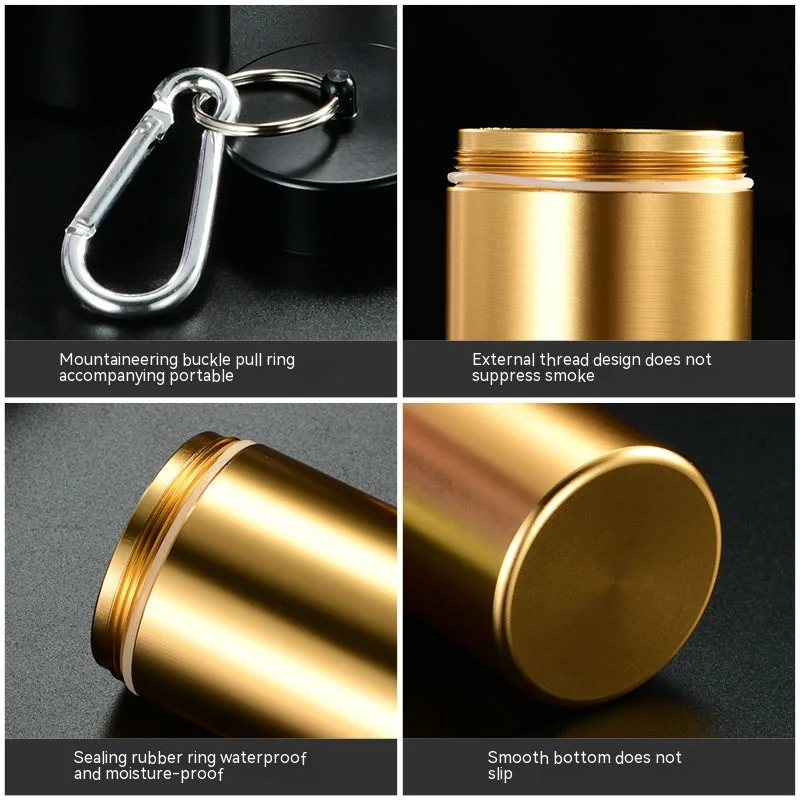 Portable Zinc Alloy Cigarette Case Waterproof Metal Cigarette Box with Keychain Outdoor travel cigarette storage box tank 20pcs