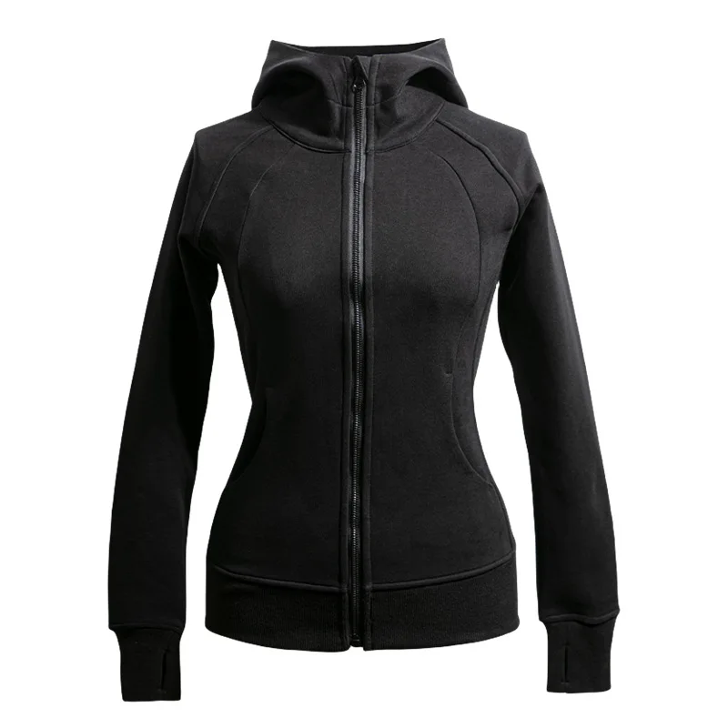 Slim-fit kort jack Dames herfst en winter 2025, nieuwe fleece verdikte en dunne trui met capuchon