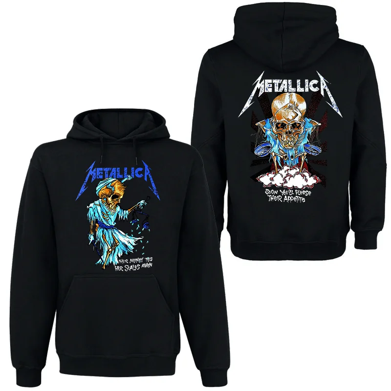 METALLICA Band Rock Dark Wind Hoodie Herren Street Hip Hop Top Bequemer Kapuzenpullover Herbst/Winter Persönlichkeit Herrenbekleidung – Detail 18