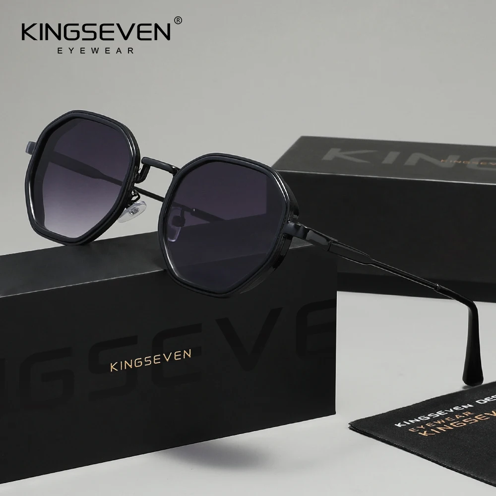 KINGSEVEN All-Match Premium Retro UV400 Sunglasses Luxury Delicate Eyewear For Daily Wear Fishing Island Vacation