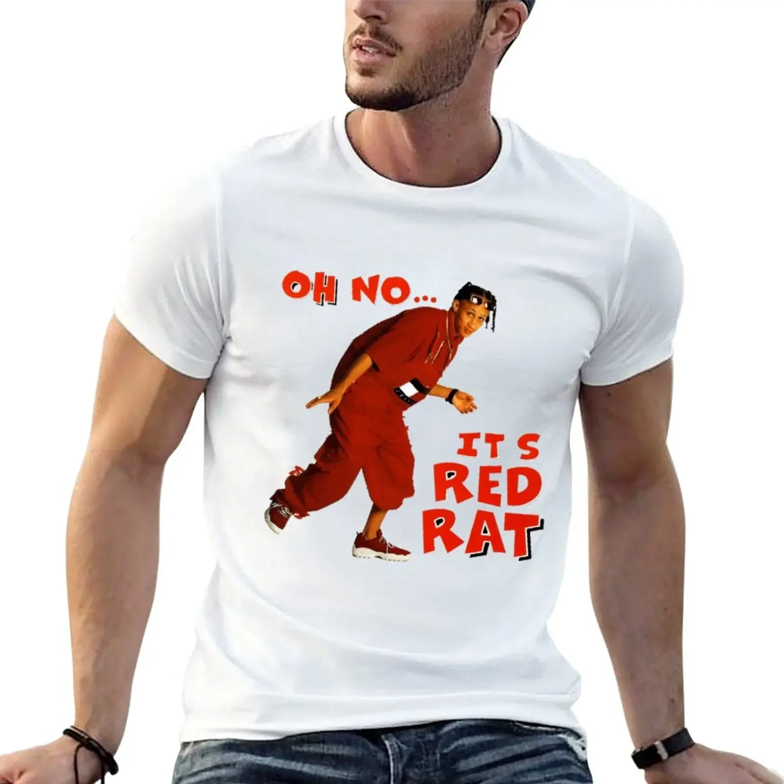 New Red Rat OH NO Dance Hall T-Shirt summer tops vintage t shirts sweat shirts, men