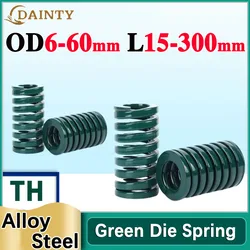 Heavy Load Die Mold Springs Green Compression Spring Outer Dia 6 8 10 12 14 16 18 20 22 25 27 30 35 40mm Length 20 - 300mm