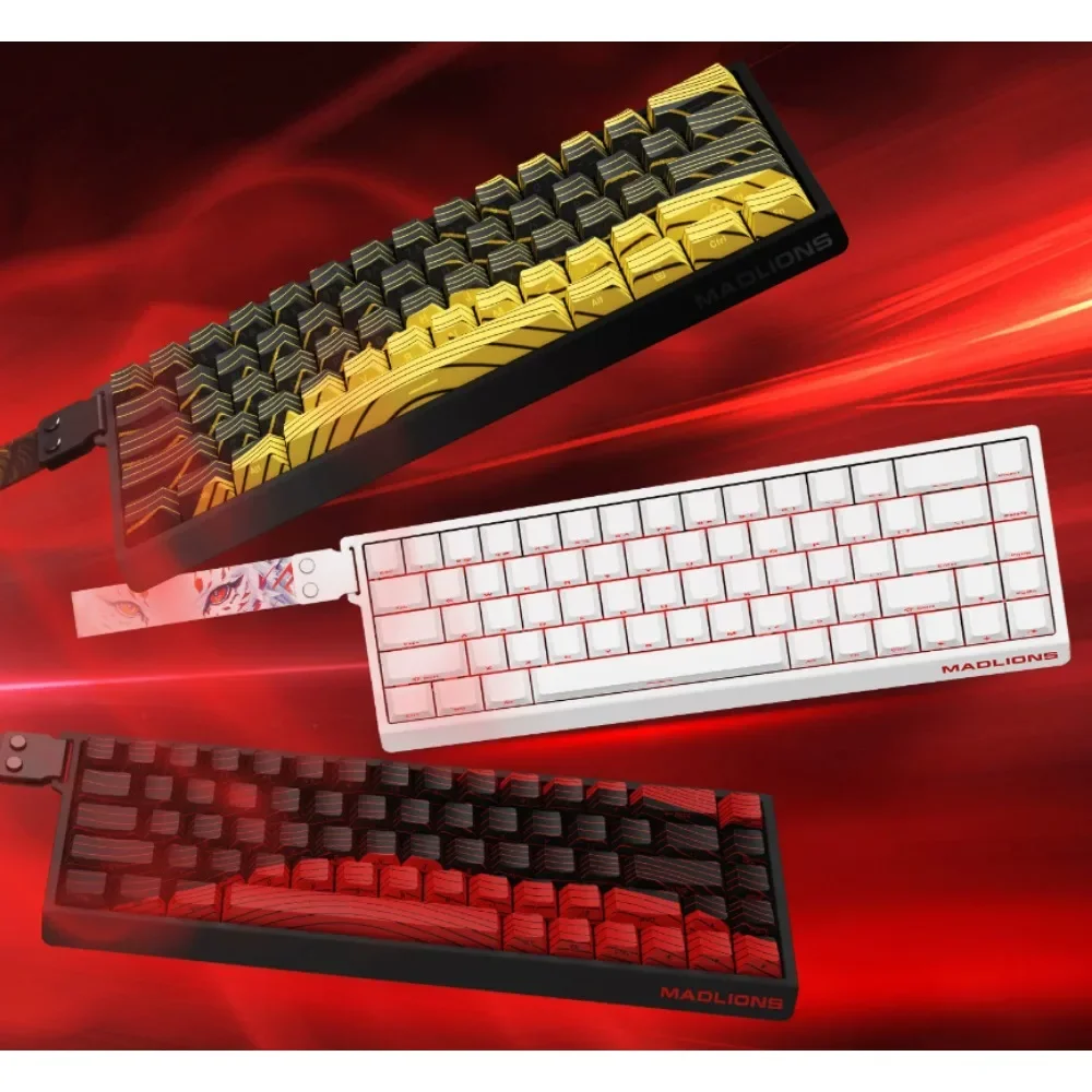 MADLIONS MAD 60/68HE Игровой магнитный переключатель Клавиатура Проводной ключ Веб-накопитель Пользовательский 8K 61/68 Возврат RT Регулируемый ключ