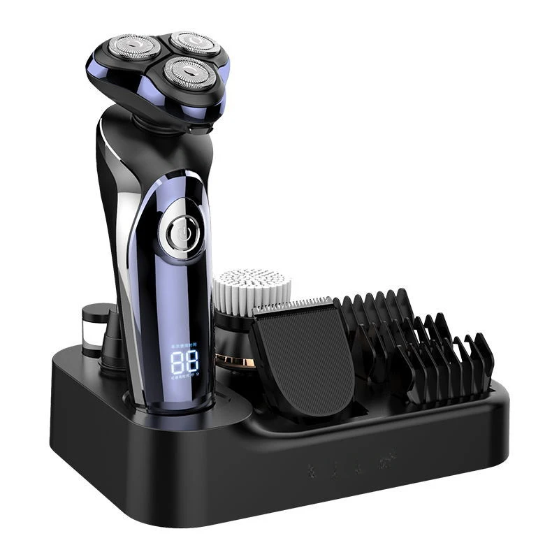 Multifunctional electric shaver for men, rechargeable, fully washable, grooming set