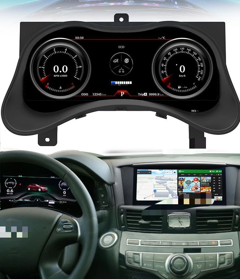 For Infiniti Q70 2013-2019 Full LCD Digital Dashboard Instrument Cluster Cock Speedometer High Definition Speed Display Panel