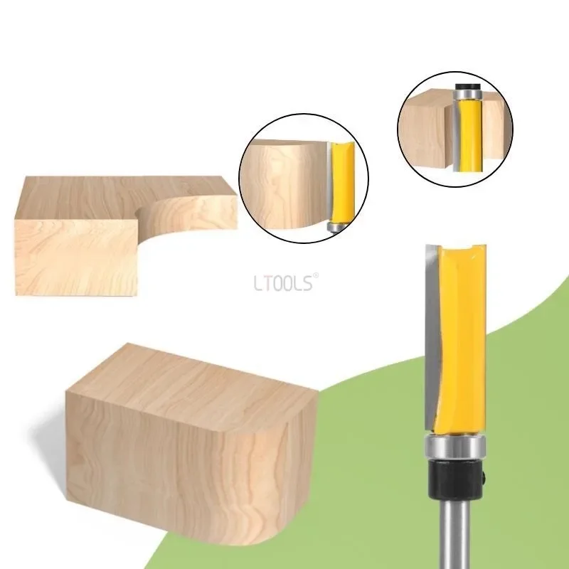 1pc Woodworking Milling Cutter Aluminum Alloy Tungsten Steel DIY Tool Ball Bearing Easy To Carry Grooving and Trimming Artifact