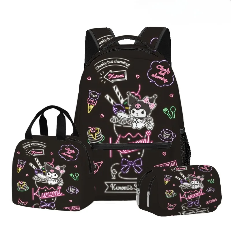 Kuromi Kuromi Primary and Secondary School Students Anime Backpack Cartoon Anime Kawaii Cartoon School Bag Mochila