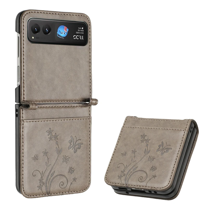 Flip Case For Motorola Razr 60 Ultra 50 40 Razr Ultra 2025 Razr+ 2024 Embossed Butterfly Phone Case Cover