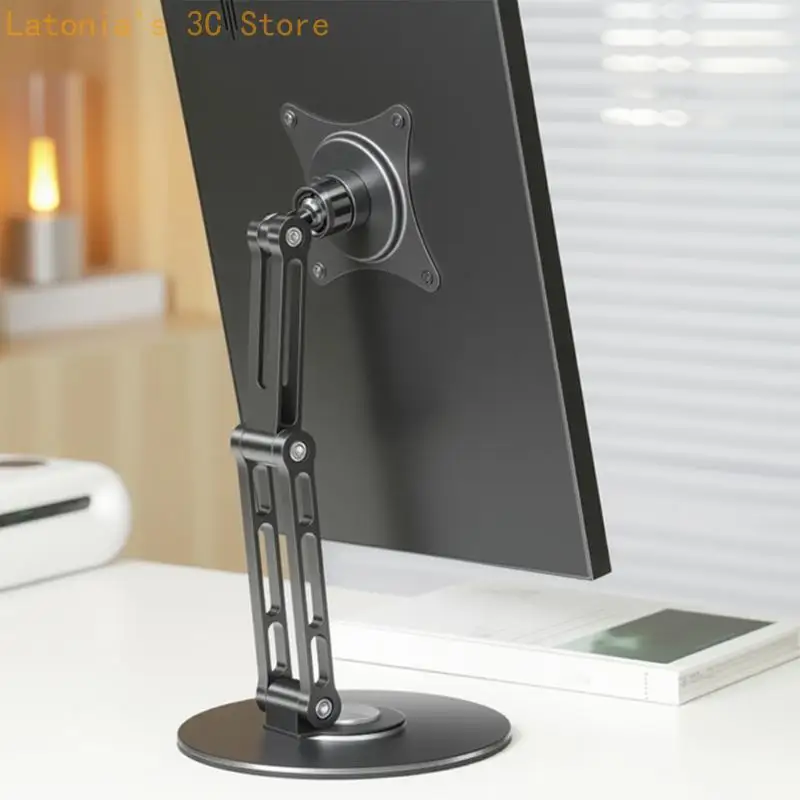Tragbarer VESA-Monitorständer für Schreibtisch und Heimbüro, 75 x 75 mm Displayhalter mit schwenkbarem Betrachtungswinkel und – Detail 10