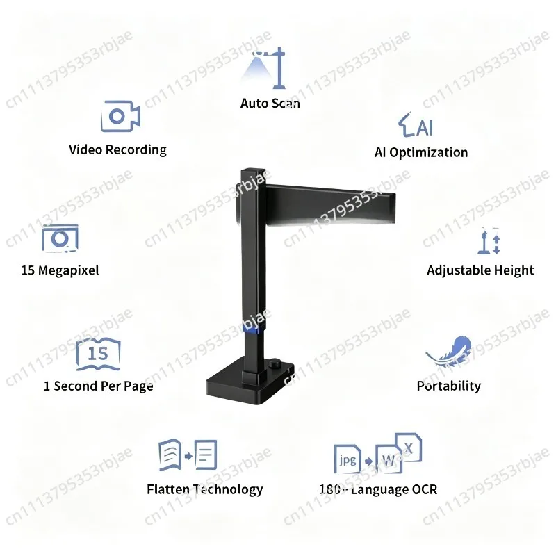 Portable 13Mp Book Curve Technology, Pa3 Document Office, Library Quick Scanner