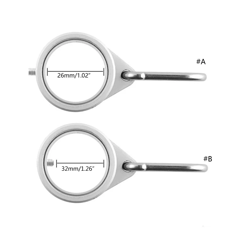 고정 Carabiner 후크와 2Pcs 알루미늄 합금 깃대 반지 360 학위 회전 안티 랩 플래그 장착 회전 키트 Dropship