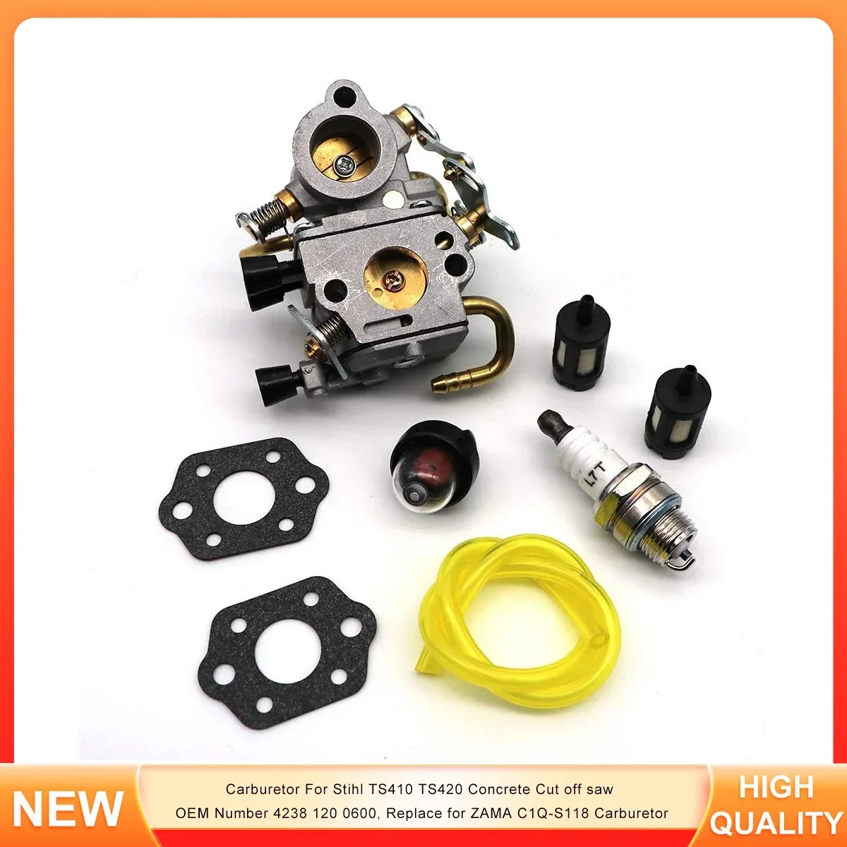 

Carburetor For Stihl TS410 TS420 Concrete Cut off saw OEM Number 4238 120 0600, Replace for ZAMA C1Q-S118 Carburetor