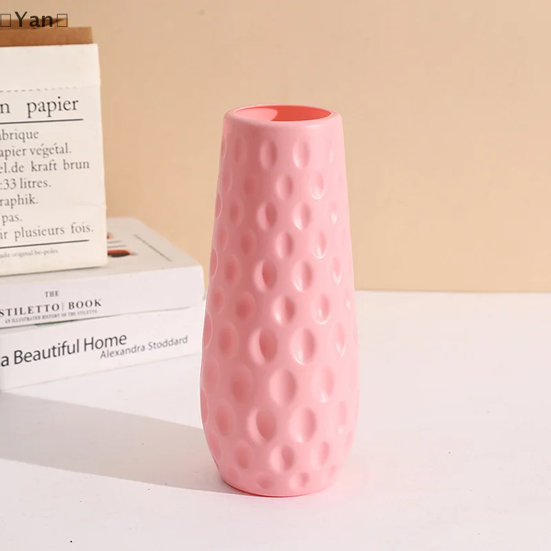 Modern Nordic Plastic Flower Vase, Pink, Blue, White Pot, Basket, Home, Living Room Decoration, Ornament, Arrangement