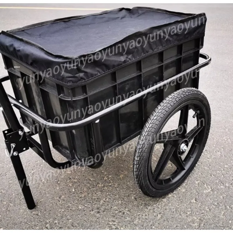 Upgraded Rear Mount Bicycle Cargo Trailer Cycling Camping Pet Carrier Foldable Bike Luggage Transport Accessory