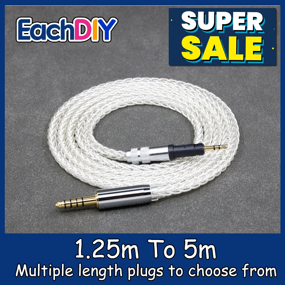 

8 Core 99% 7n Pure Silver Palladium Earphone Cable For Audio Technica ATH-M50x ATH-M40x ATH-M70x ATH-M60x LN008405