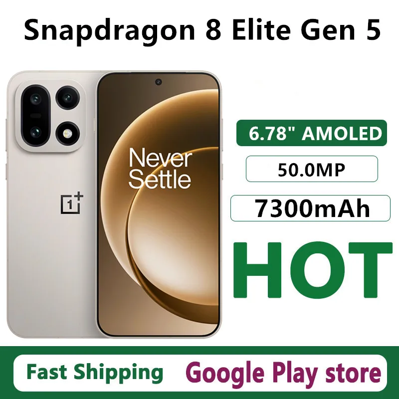 هاتف محمول Oneplus 15 الأصلي Snapdragon 8 Elite Gen 5 OTA 6.78 "AMOLED 50.0MP كاميرا 120 واط شحن 50.0MP IP69 مقاوم للماء #1