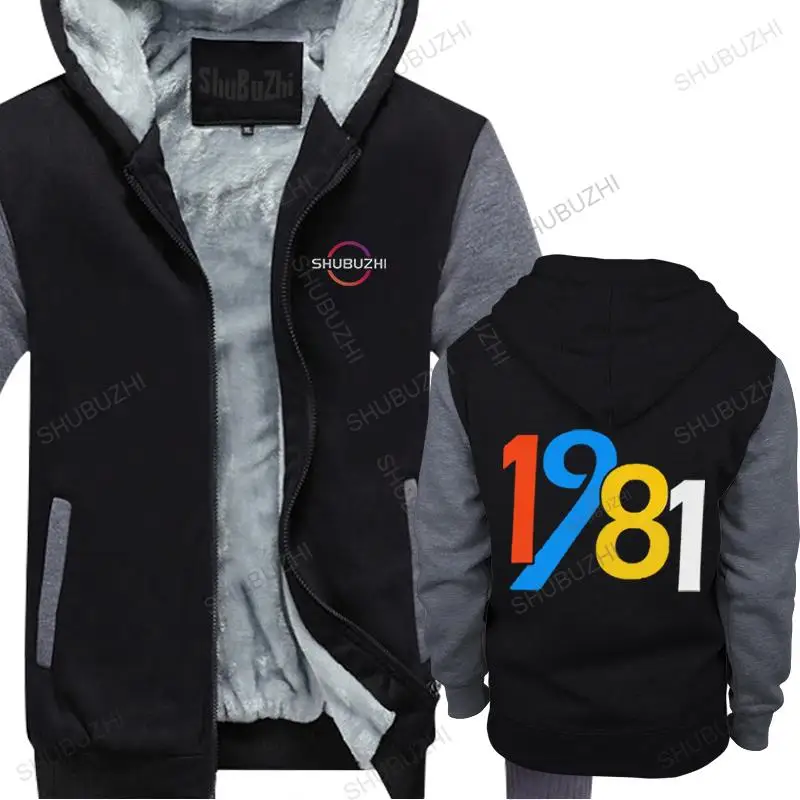 Fashion 1981 hoodies for Men Pre-shrunk Cotton fall Fashion fleece Tops Birthday Gift thick hoodie High Quality Slim Fit Apparel