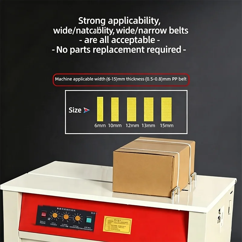 Low Table Easy Operation PP Strapping Small Bundling Machine for Logistics Company 4