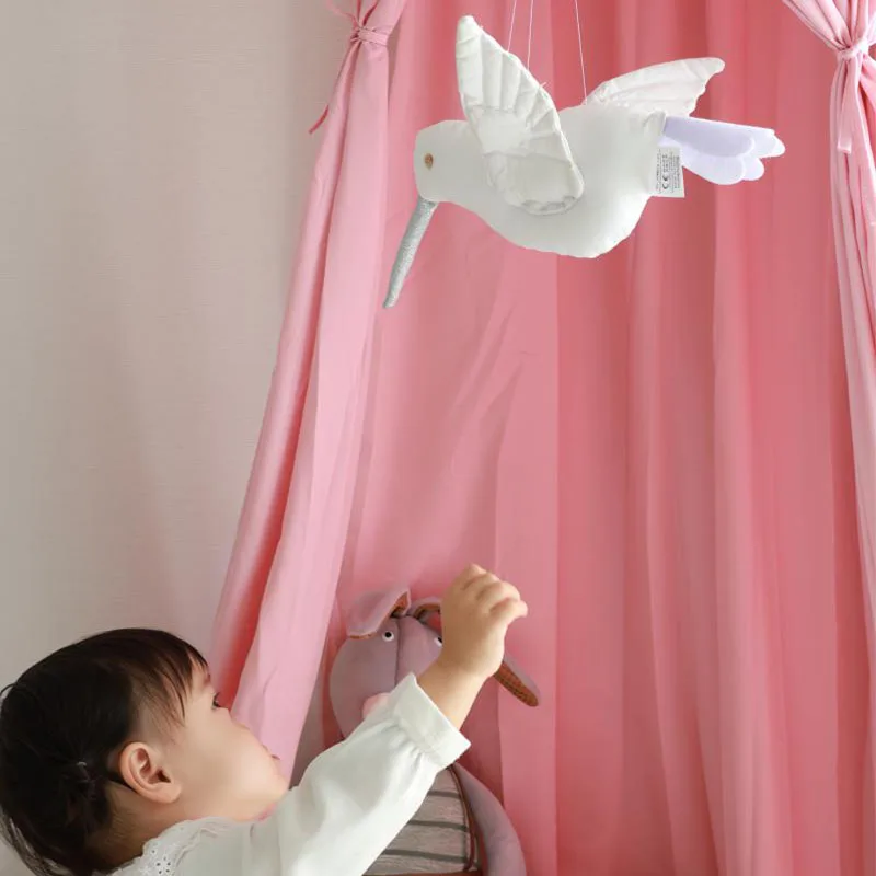 Instagram Sky Hanging Decoration Creative 3D Hummingbird Aesthetic Decoration Children\'s Room Tent Mosquito Net Decoration