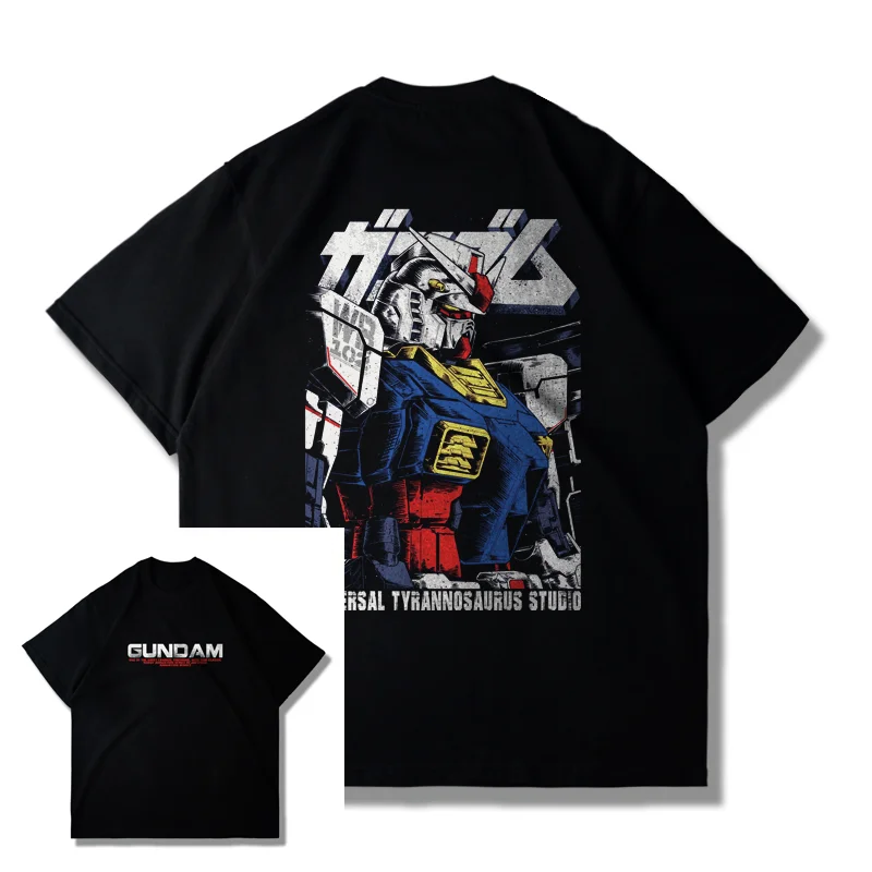 

2026 Summer New Arrivals Gundam Collaboration T-shirt 100% Cotton Kid's Tees Outdoor Training and Fitness Men’s Sportswear