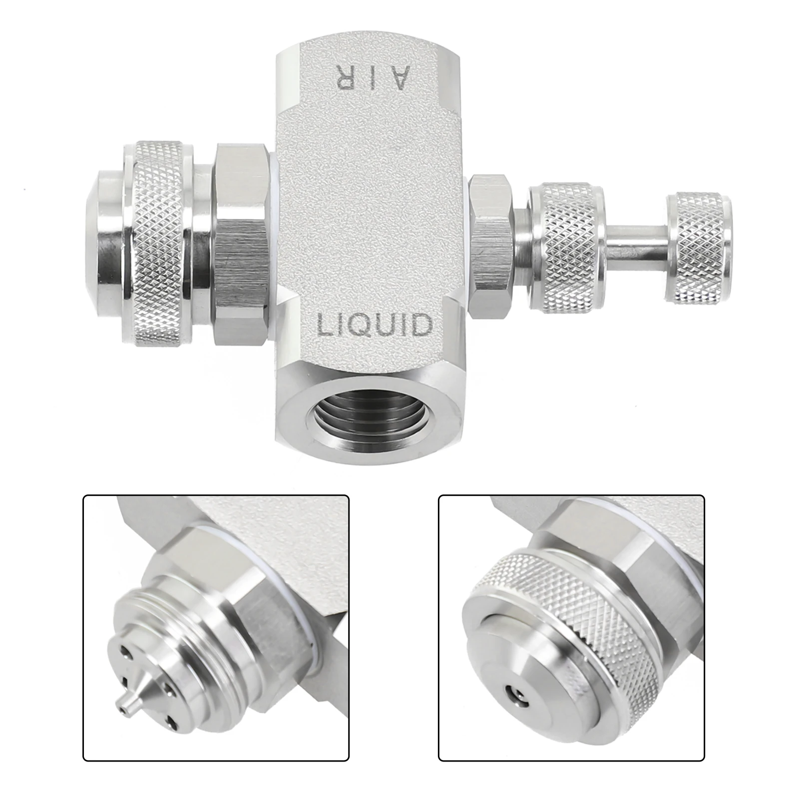 

Air Atomizing Nozzle 1/4BSPT Misting Low Pressure Siphon Cone-Shape Spray Tip Stainless Steel Dust Removal Nozzle