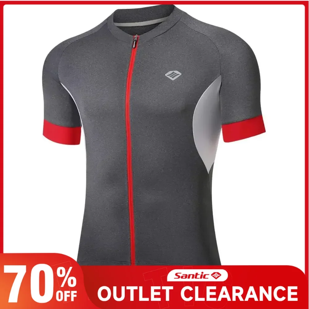 Santic Men's Cycling Jersey Quick Drying Summer Mountain Bike Shirts Breathable Road Riding Bicycle Tops Clothing EU/US Size